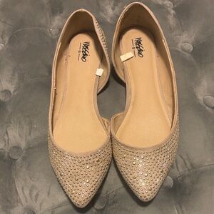 Mossimo Supply Co. Beige Rhinestone Flats